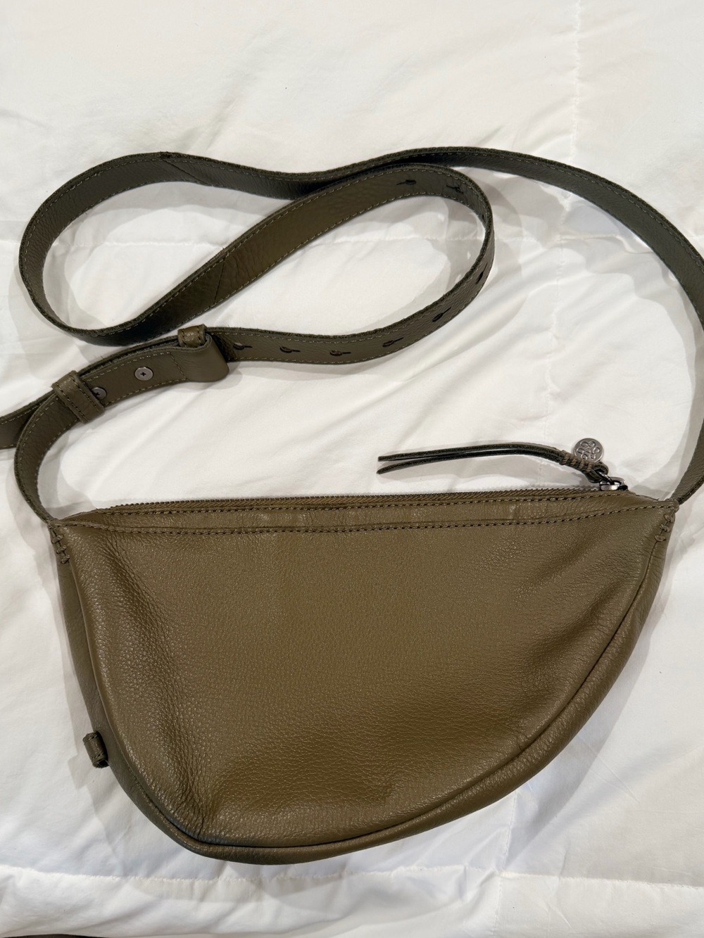 The Sak Olive Green Leather Belt Bag for Men